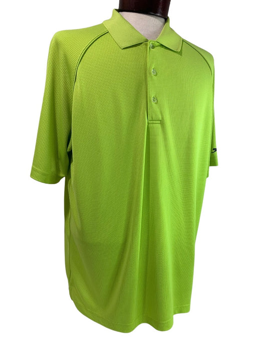 XL Slazenger Mens Polo Golf Shirt Short Sleeve Lime Green
