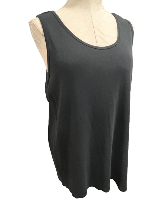 3X Bobbie Brooks Womens Black Scoop Neck Tshirt Tank Top Sleeveless