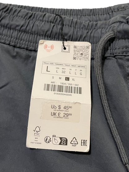Large Zara Elastic Drawstring Mens Pants Pull On Joggers New