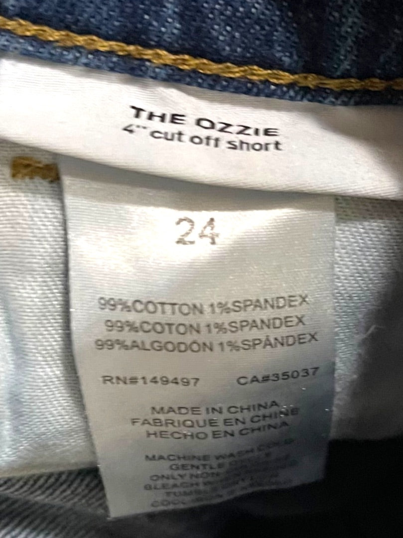 Size 24 Joe's Jeans The Ozzie 4" Cut Off Womens Denim Shorts