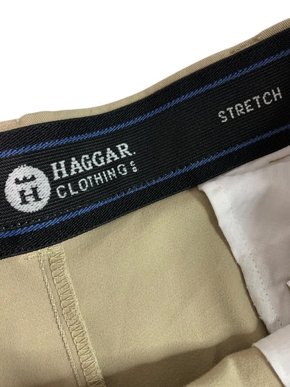 38 x 32 Haggar Mens Chino Pants Tan Comfort Waist Expandomatic