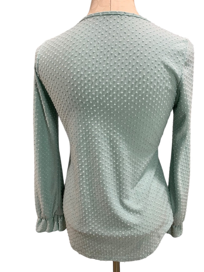 Small Twenty Second Swiss Dot Long Sleeve Womens Shirt