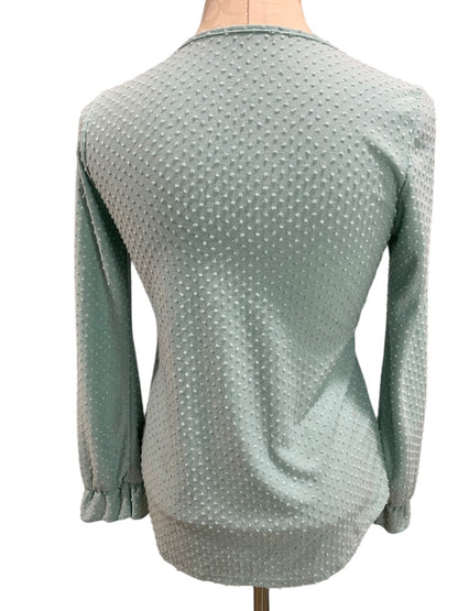 Small Twenty Second Swiss Dot Long Sleeve Womens Shirt