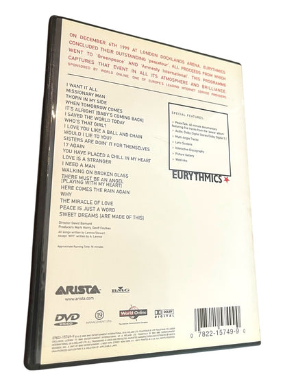 Eurythmics Peacetour 2000 Live Concert DVD New Wave Pop Music Annie Lennox 80s