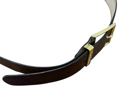 Size 36 Pierre Cardin Brown Soft Touch Cowhide Belt 1.2" width