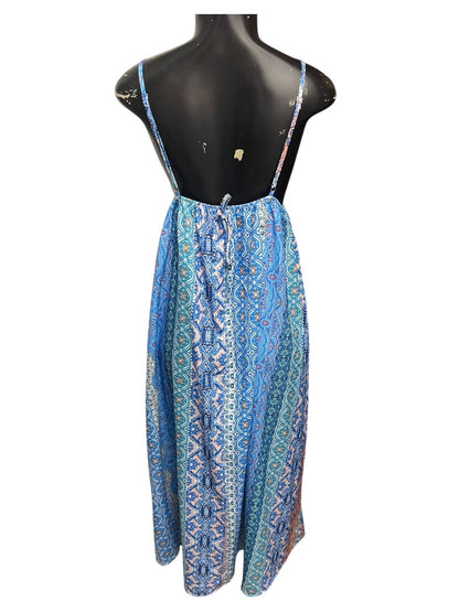 Size Large Cupshe Patterned Sleeveless Adjustable Strap Maxi Dress