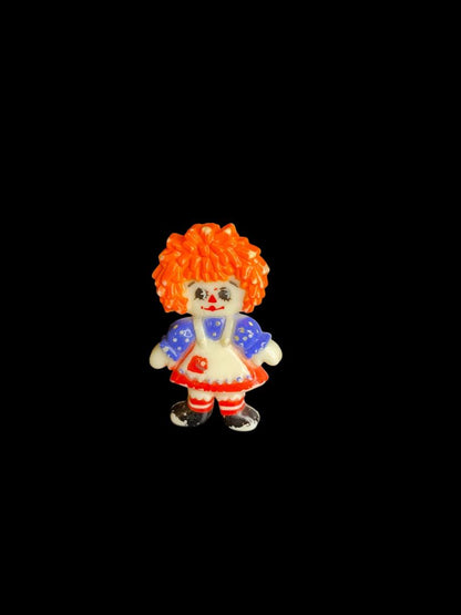 1970s Raggedy Ann Brooch Pin Bob Merrill Hallmark Hong Kong 2"