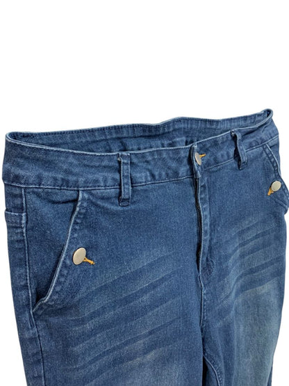 Size 1XL Womens Straight Leg Jeans Stretch Denim Dark Wash