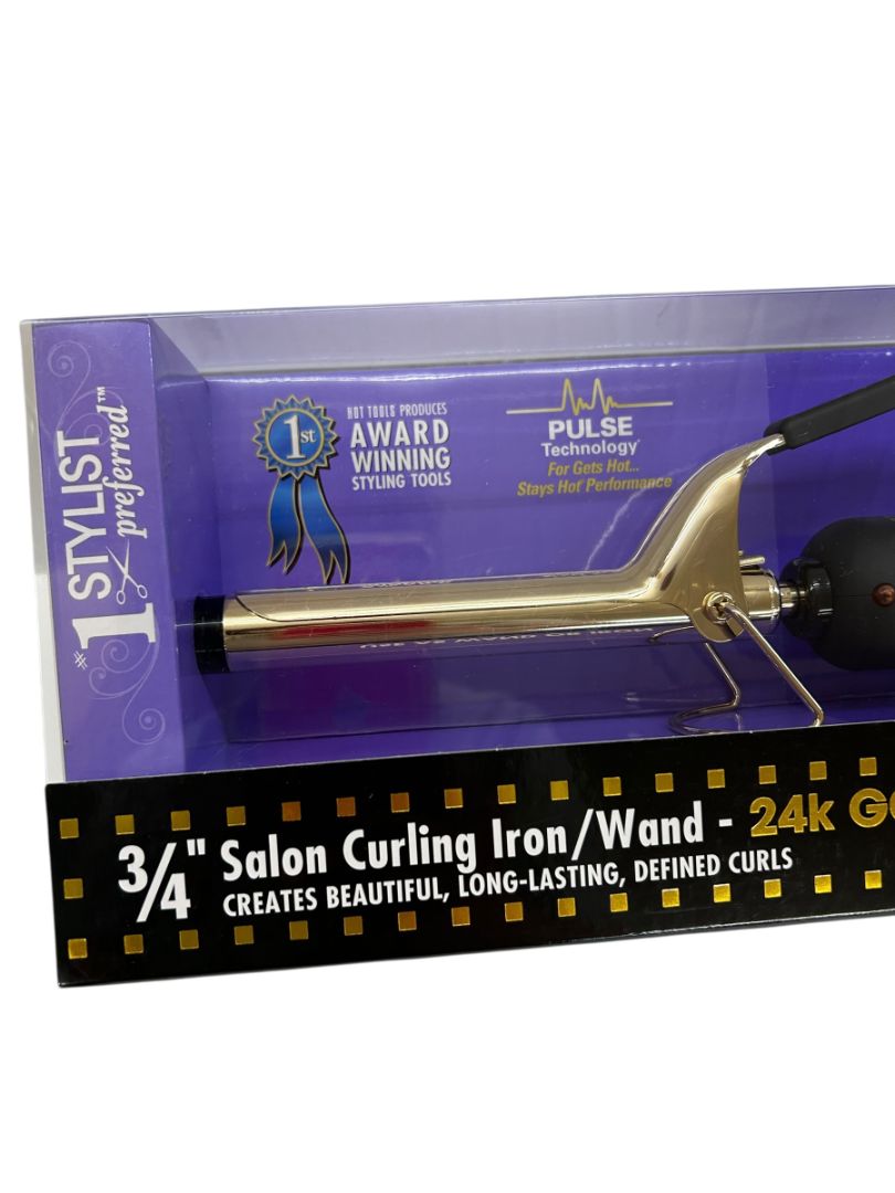 Hot Tools Professional Hair Curling Iron 3/4" 1101 Spring Gold Styling Beauty New