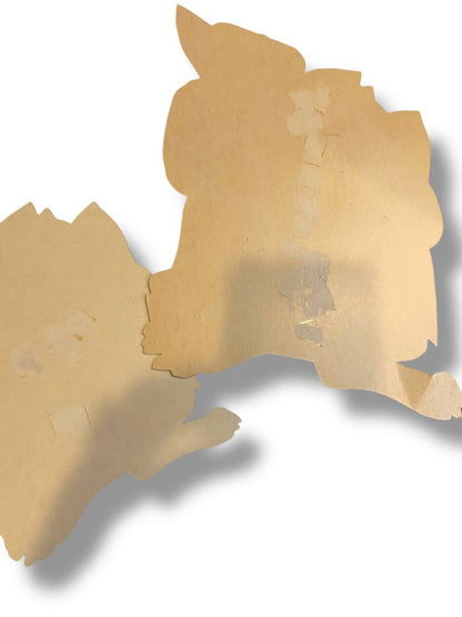 Vintage Eureka Cutout Wolf Set of 2 Halloween Cute 11" 7" USA Wolfman