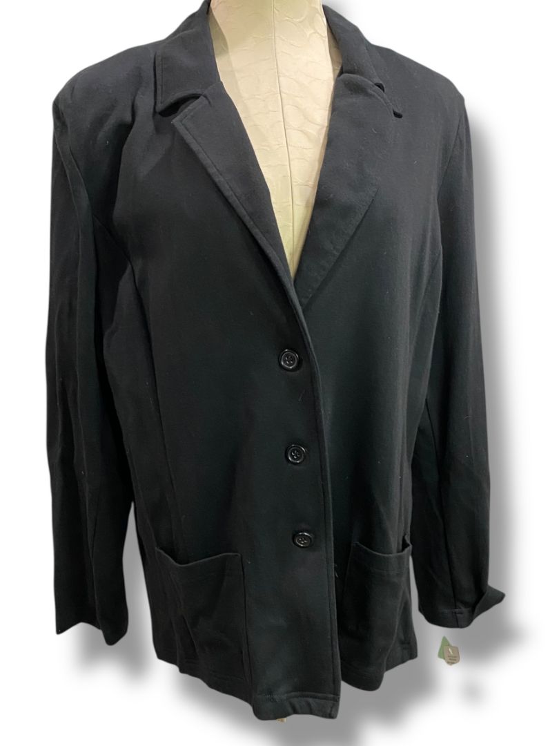 Size XL CD Sport Womens New Black Jacket Blazer Ponte Knit