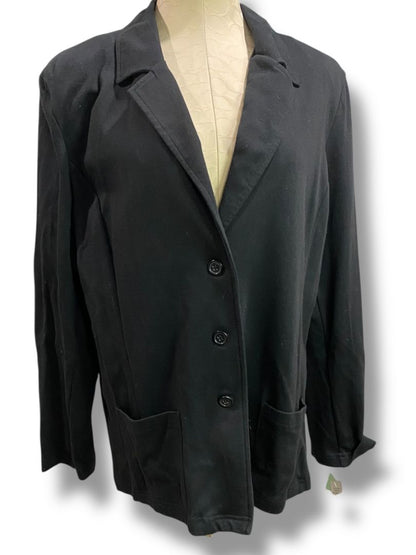 Size XL CD Sport Womens New Black Jacket Blazer Ponte Knit