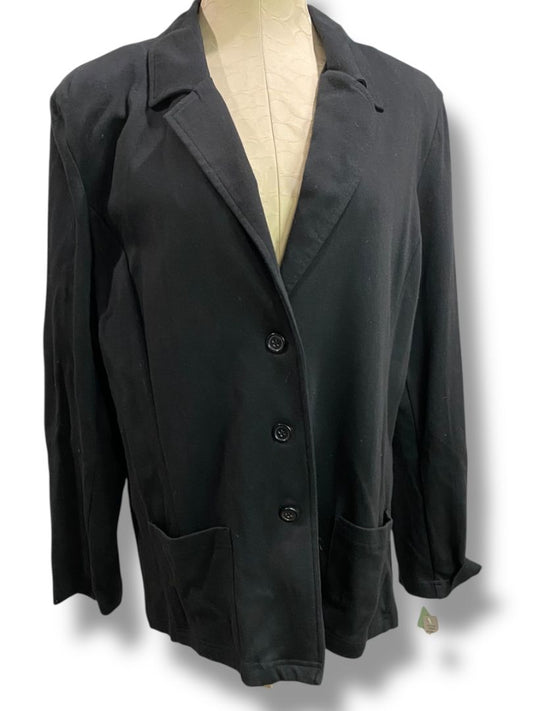 Size XL CD Sport Womens New Black Jacket Blazer Ponte Knit