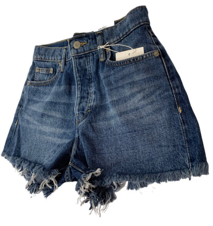 Size 0 (25) Lucky Brand New Jean Shorts Mom High Rise Blue Denim