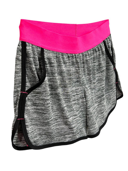 XS Danskin Women's Gray Pink Running Shorts Pull On Lined Undershorts