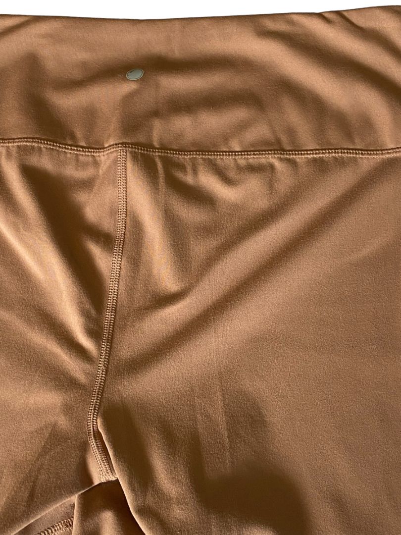 XXL Yogalicious Lux Brown Yoga Shorts Phone Pocket at Waist