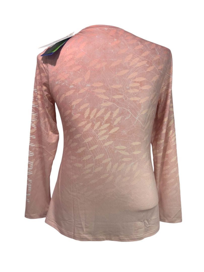 Medium Guy Harvey Womens Long Sleeve Performance Shirt Sun Protection UPF 50+ GHV56706 Peach Whip