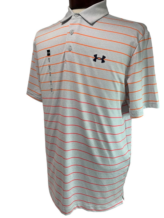 Medium Under Armour Mens New Playoff Polo 3.0 Striped Shirt 1378676