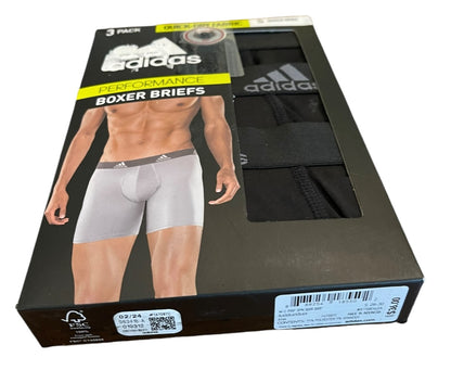 Small Adidas Performance Boxer Brief 3 Pack Black NWT