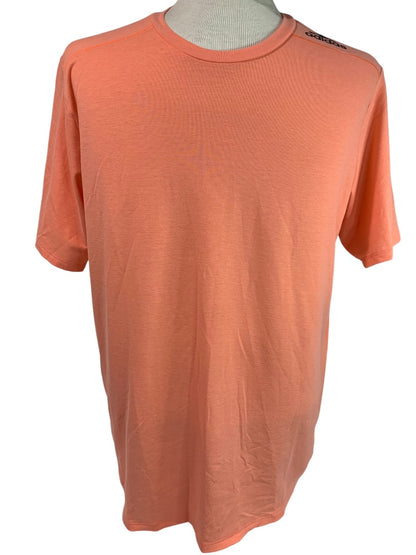 Large Adidas Mens New Tshirt Essentials Coral Fusion Short Sleeve IC2015