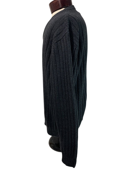 Medium Jos A Bank Mens V-Neck Sweater Wool Blend Charcoal