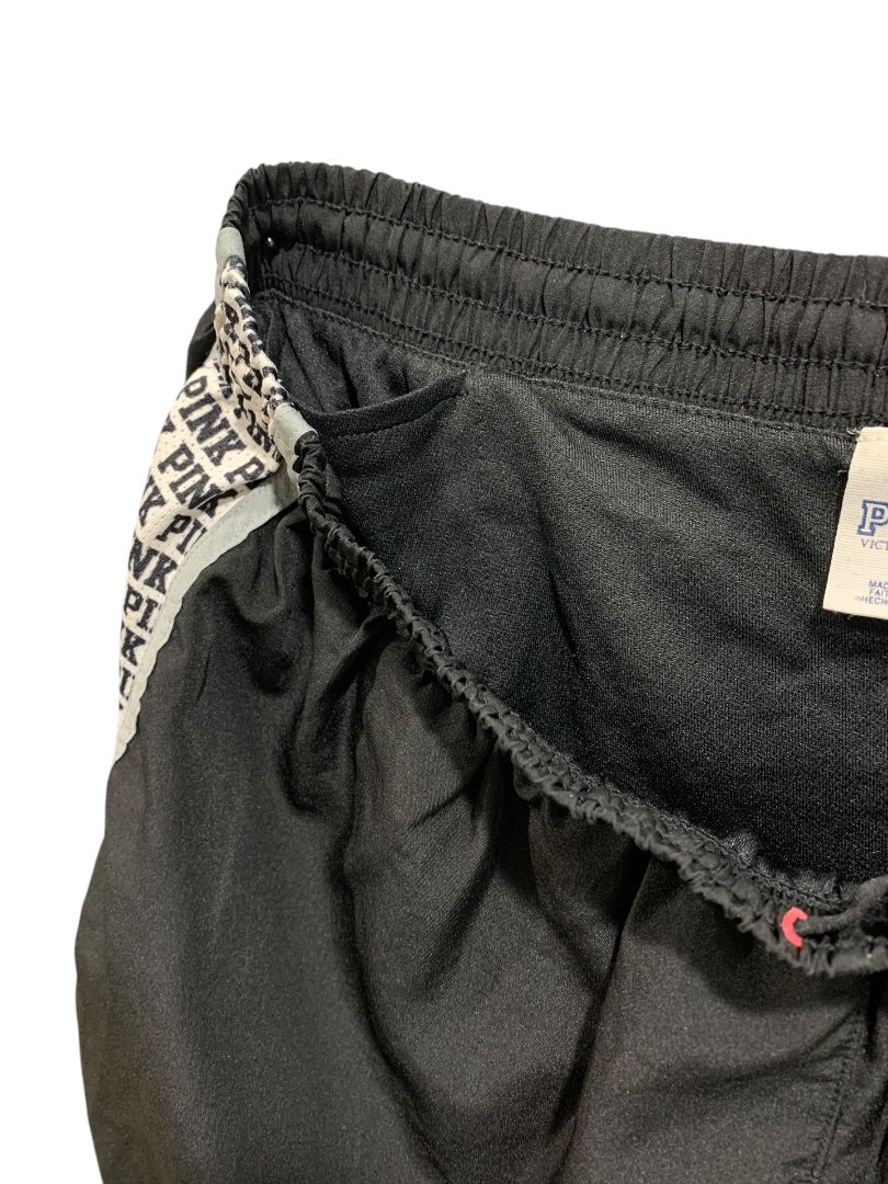 Large Victoria's Secret Pink Womens Black Running Shorts Lined