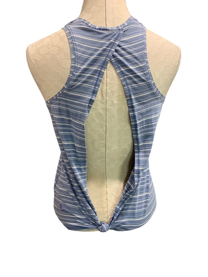 Size 4 LuluLemon Womens Tied Up Tank in Blue Tempest Stripe