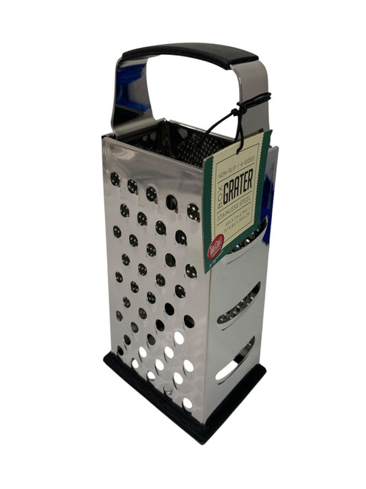 Tablecraft New Box Grater Non-Slip 4 Sided Stainless Steel