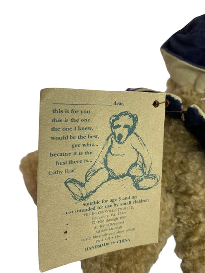 Boyds Bears Plush Jointed Chauncey 1990s Sailor Cap 6 Inch Articulated
