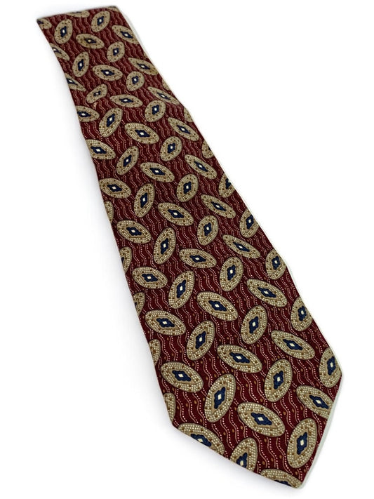 Fierte S.R.L. Mens Silk Necktie Italy 60 Inch Multicolor 3.9 Inch