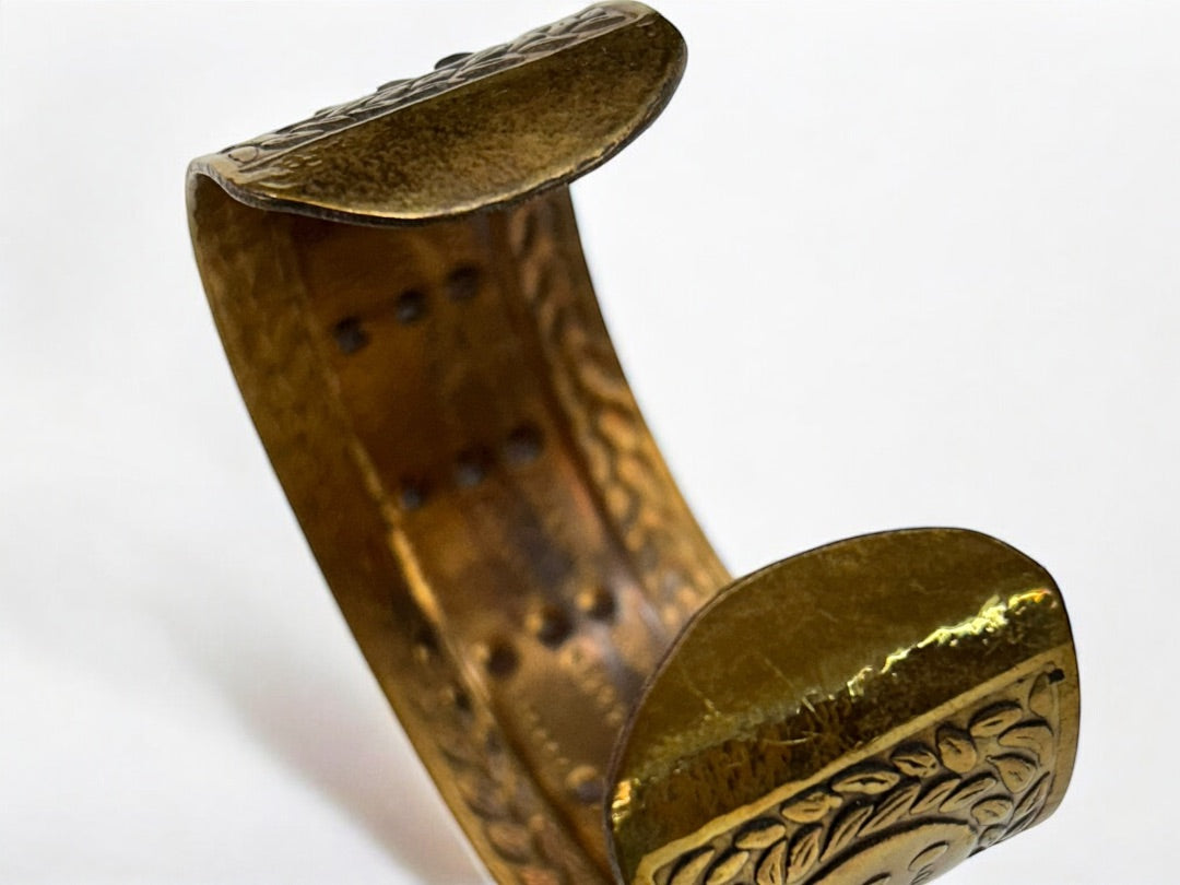 Copper Color Open Adjustable Bangle Bracelet 28mm Width