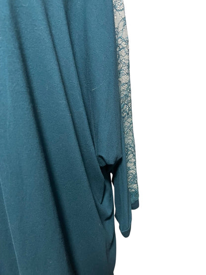 3X Torrid Super Soft Knits Womens Pullover Shirt Lace Sleeve Detail Teal