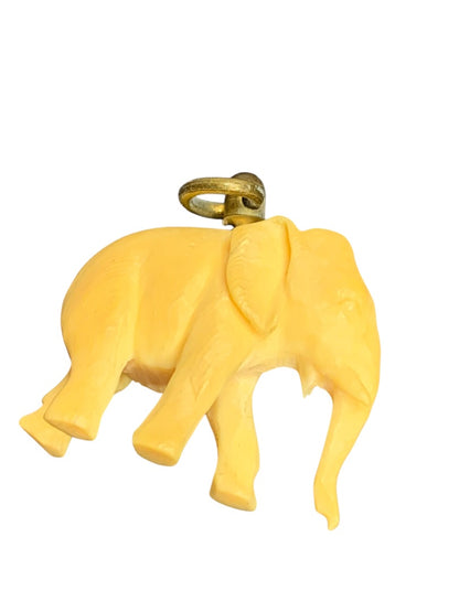 Vintage Elephant Charm .8 Inch Trunk Down Pendant