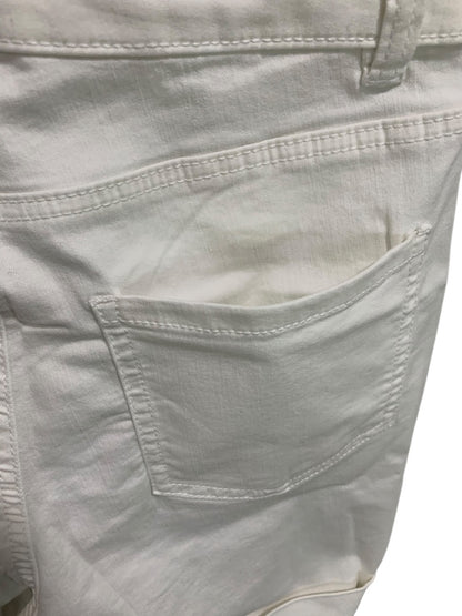 Size 4 Rafaella Womens New White Denim Jean Shorts High Rise