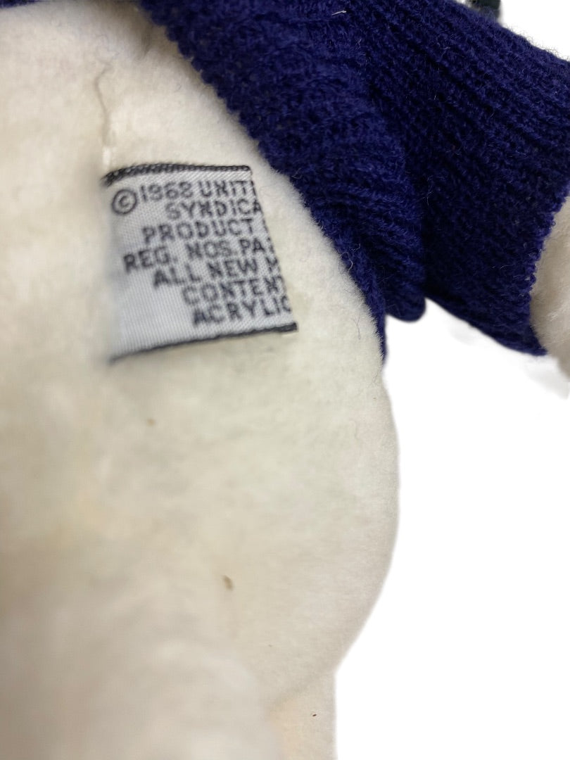 Vintage Snoopy Peanuts Plush Letterman Jacket "JH" 10.5 Inch