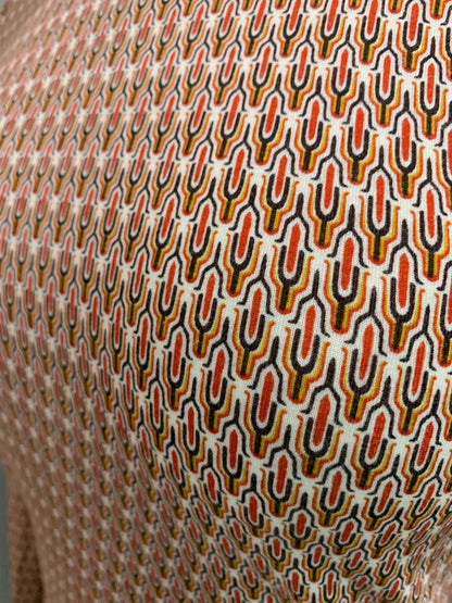 Small Loft Womens Print Turtleneck Soft Retro Print Long Sleeve