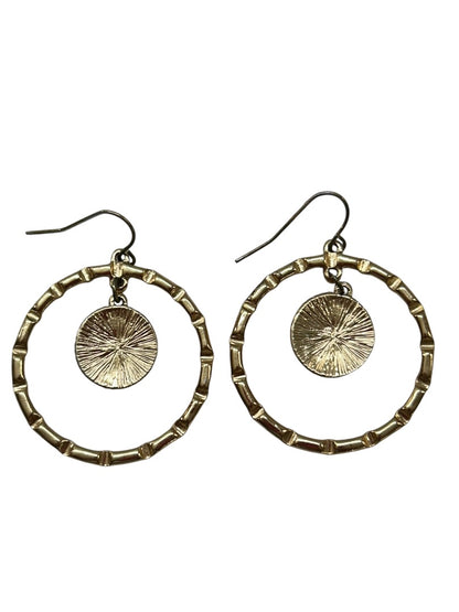 Goldtone Fishhook Pierced Earrings Nautical Anchor Enameled. 1.75" Drop