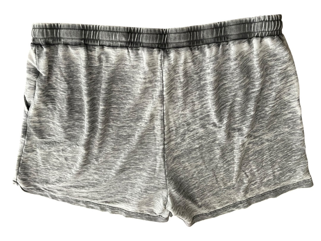 3X June & Delancey Elastic Waist Drawstring Shorts Gray Womens