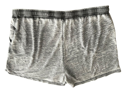 3X June & Delancey Elastic Waist Drawstring Shorts Gray Womens