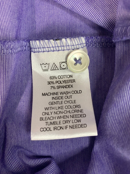 XXL Zachary Prell Mens Golf Polo Shirt Micro Print Purple Short Sleeve