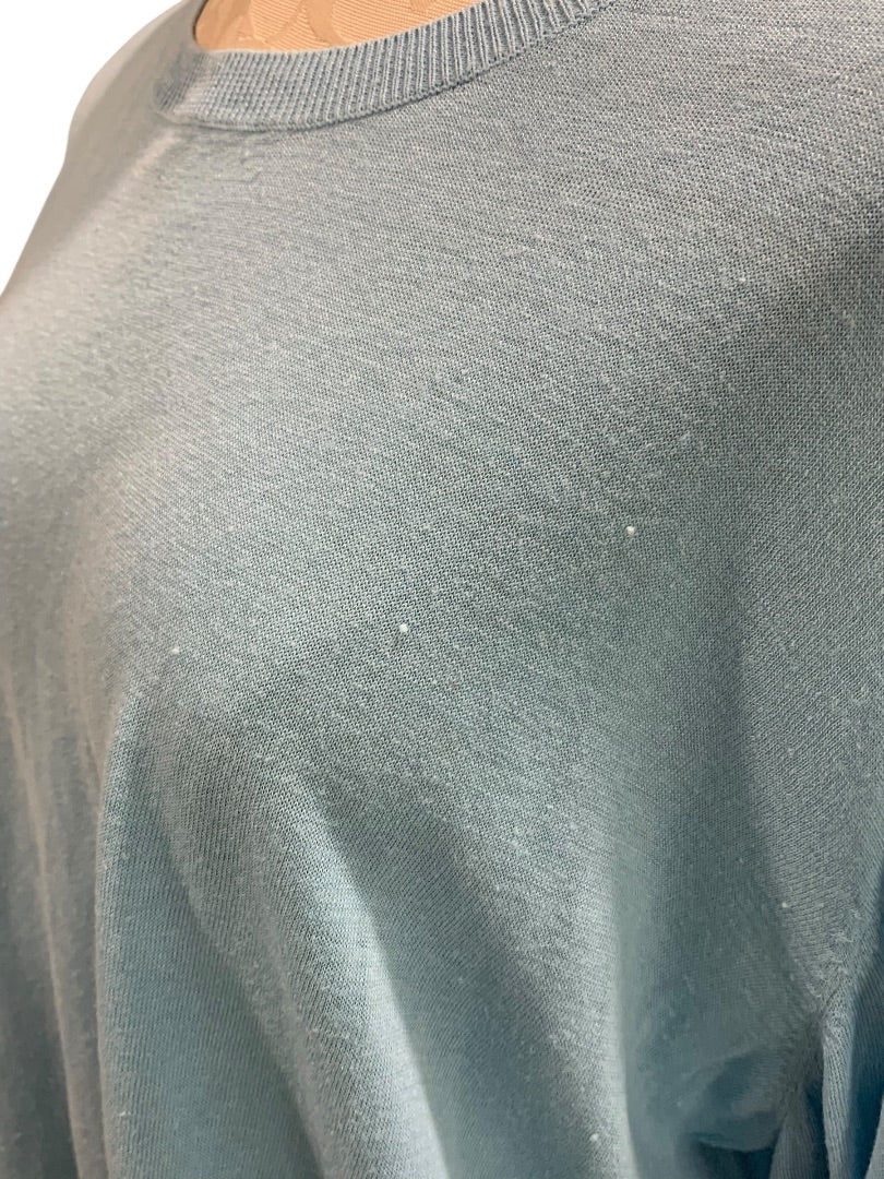XL Nordstrom Signature Womens Blue Sweater Linen Blend Pullover
