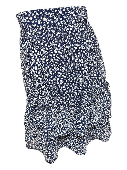 XXS J. Crew Tiered Ruffled Lined Floral Mini Skirt AY478