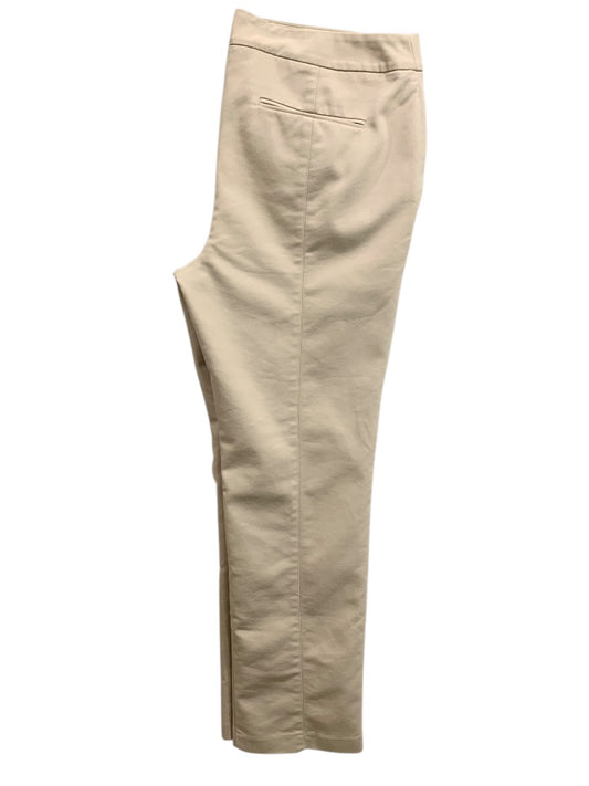 Size 14 (2.5) Chicos Womens So Slimming Tan Pants Stretch Straight Leg
