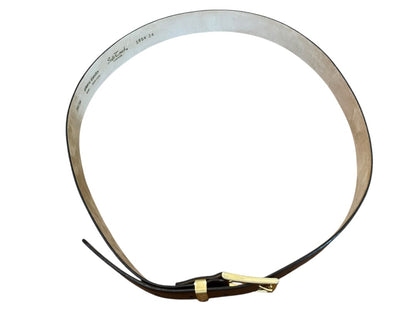 Size 36 Pierre Cardin Brown Soft Touch Cowhide Belt 1.2" width