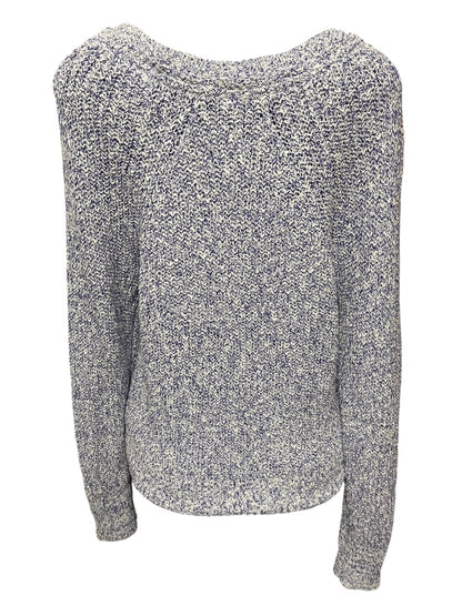 Medium Free People Womens Marled Knit Sweater Purple White