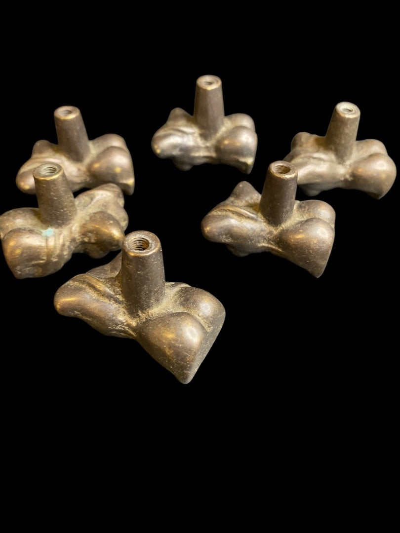 Set of 6 Bronze Female Torso Drawer Pull Knobs 45mm  1.7"