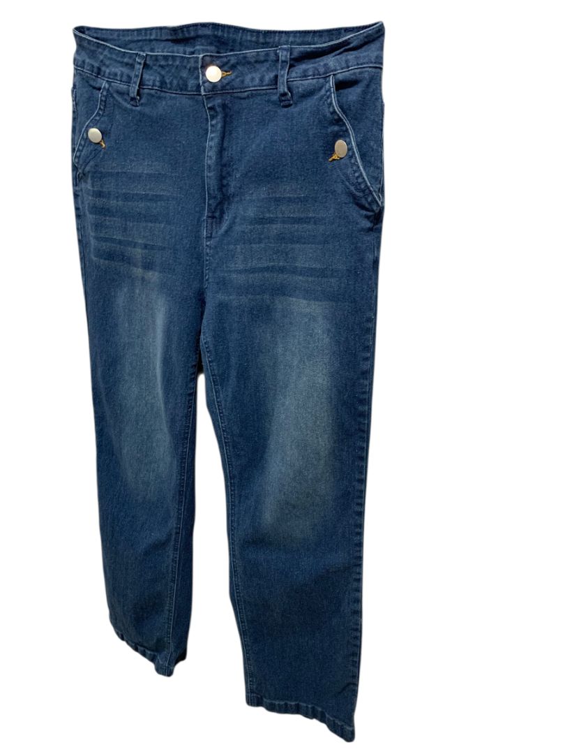 Size 1XL Womens Straight Leg Jeans Stretch Denim Dark Wash