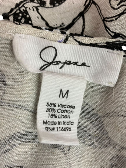 Medium Japra Womens Linen Blend Tie Up Front Shirt