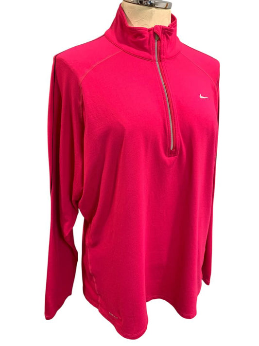 Size 2X Nike Dri-Fit Womens Hot Pink Athletic Pullover 387333