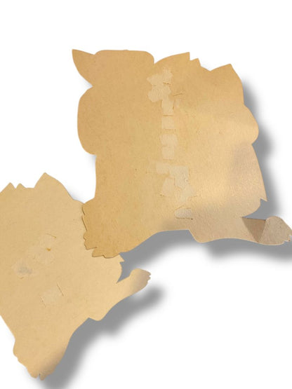 Vintage Eureka Cutout Wolf Set of 2 Halloween Cute 11" 7" USA Wolfman